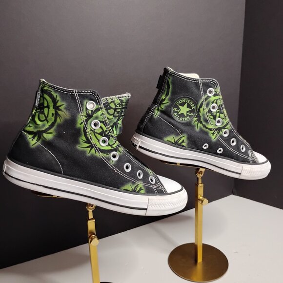 Converse Chuck Taylor All Star Pro 2000s Black & Green High Top Mens Size 5 - Picture 2 of 16